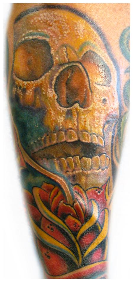 Tattoos - Skull and rose tattoo - 57254